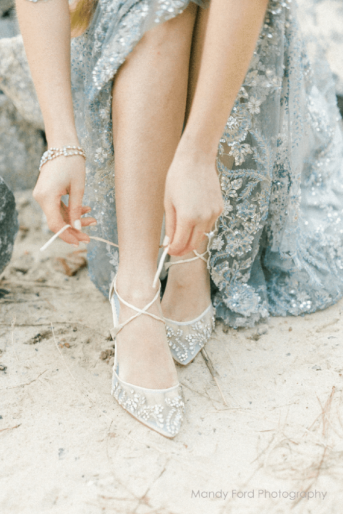 Florence Embellished Ivory Crystal Wedding Heels
