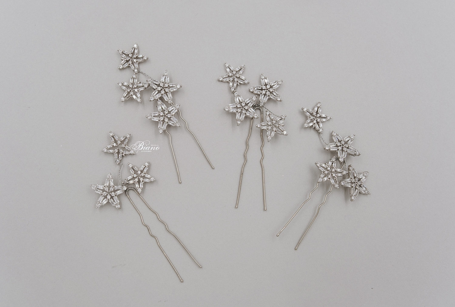Stella-1 Clear Diamond Flower Hair Stick Pin – Beloved Sparkles