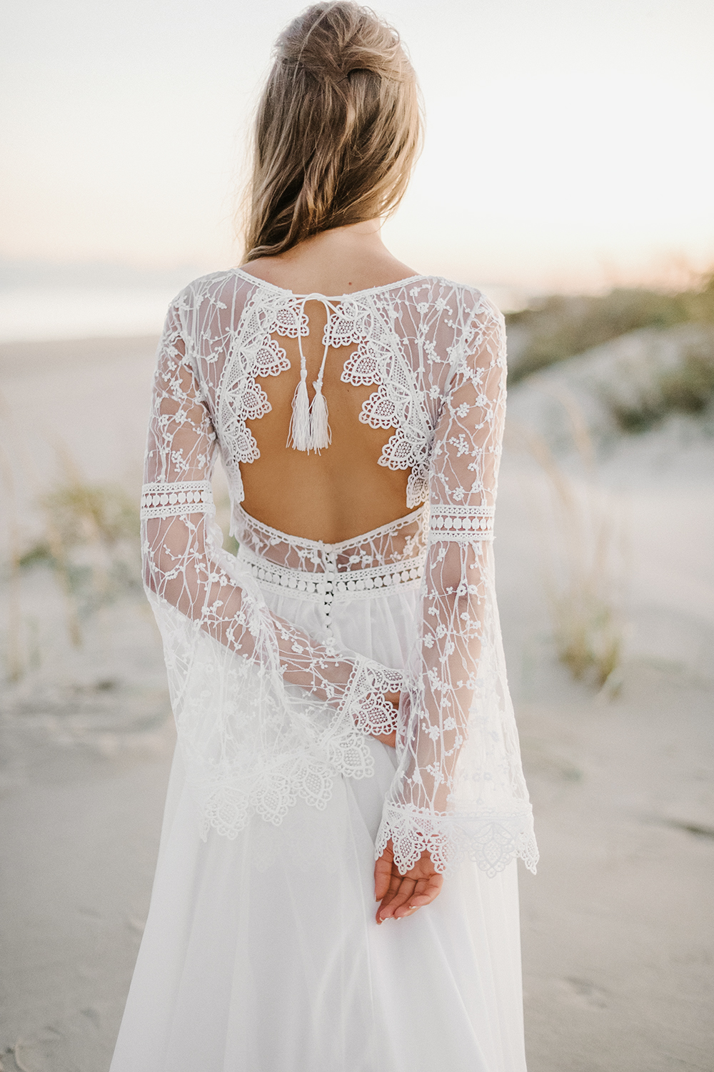 hippie lace wedding dress