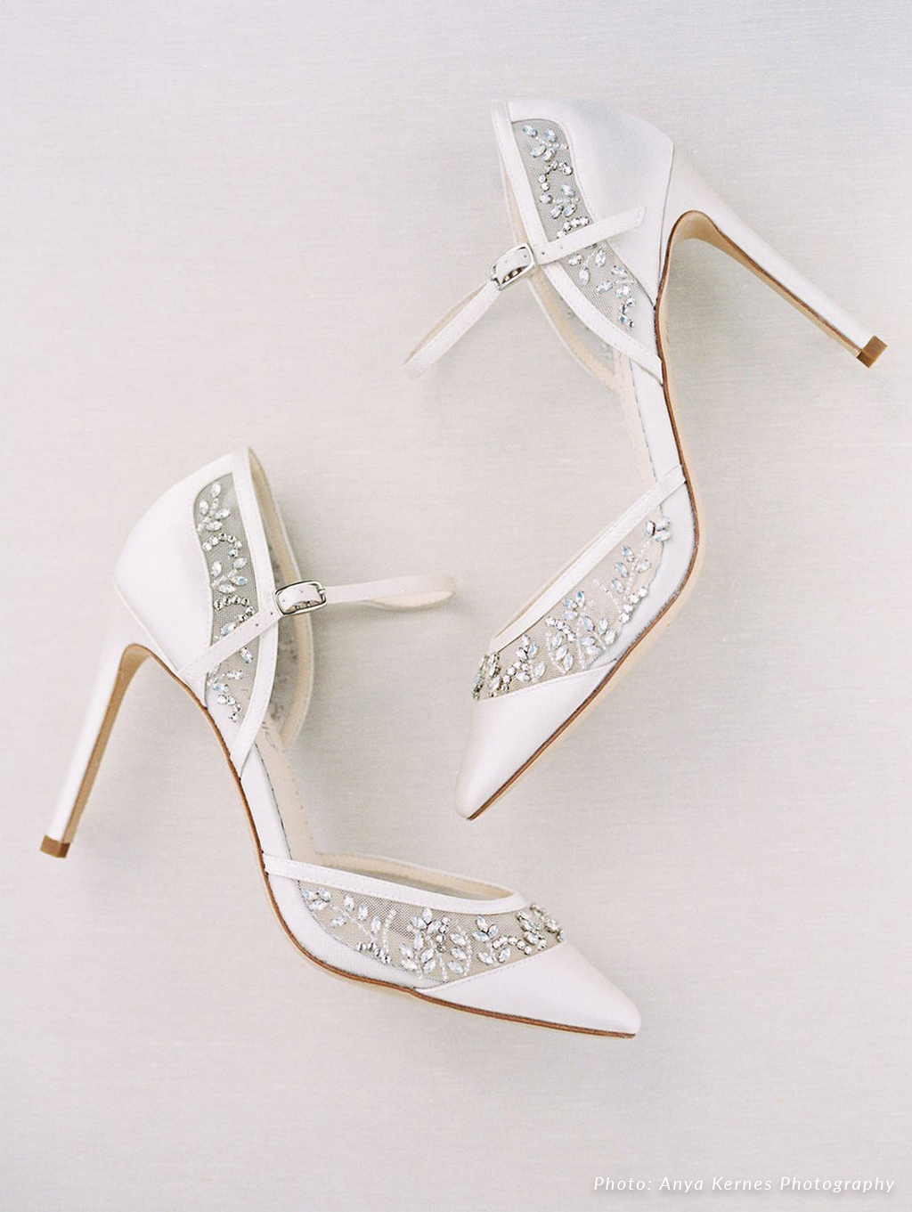 Emma Ivory Crystal Embellished D'Orsay Heel | Praise Wedding Shop