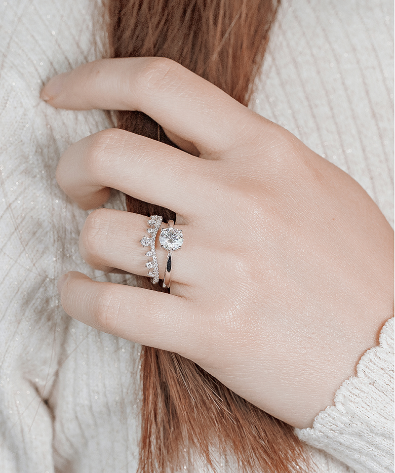Artisan Modern Ring Art Deco 1.50 Carat Round Cut Diamond Moissanite Crown  Engagement Ring, Wedding Ring in10k Solid Rose Gold, Gift For Her, Promise  Rings, Anniversary Ring - Walmart.com